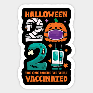 Halloween 2021 Vaccinated Sticker